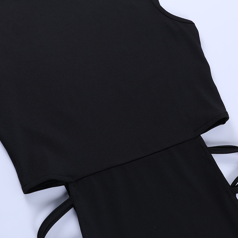 Summer Sexy Vest Bandage Dress Sexy High Split Bandage Dress
