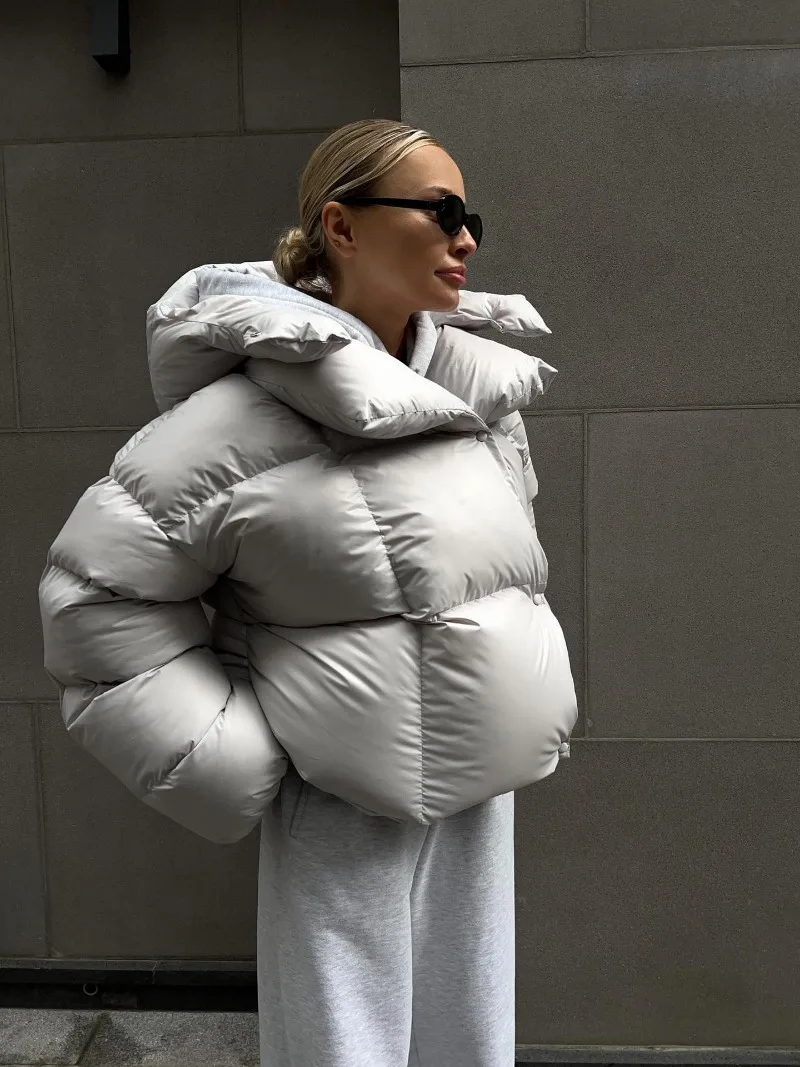 Thick Parkas Long Sleeve Top Women Autumn Winter Warm Coat Women's Street Fashion Hoodies Woman Cotton-padded Jacket 2025