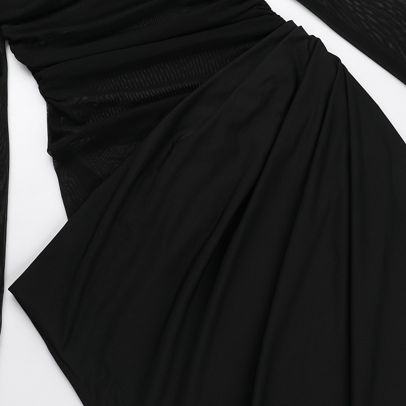 Summer Maxi Dress Sexy Off The Shoulder Mesh Hollow Out Cutout Dress Women