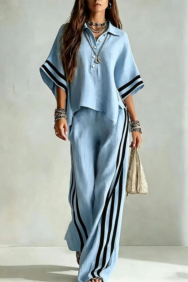 Striped Side-Panel Two-Piece Sets