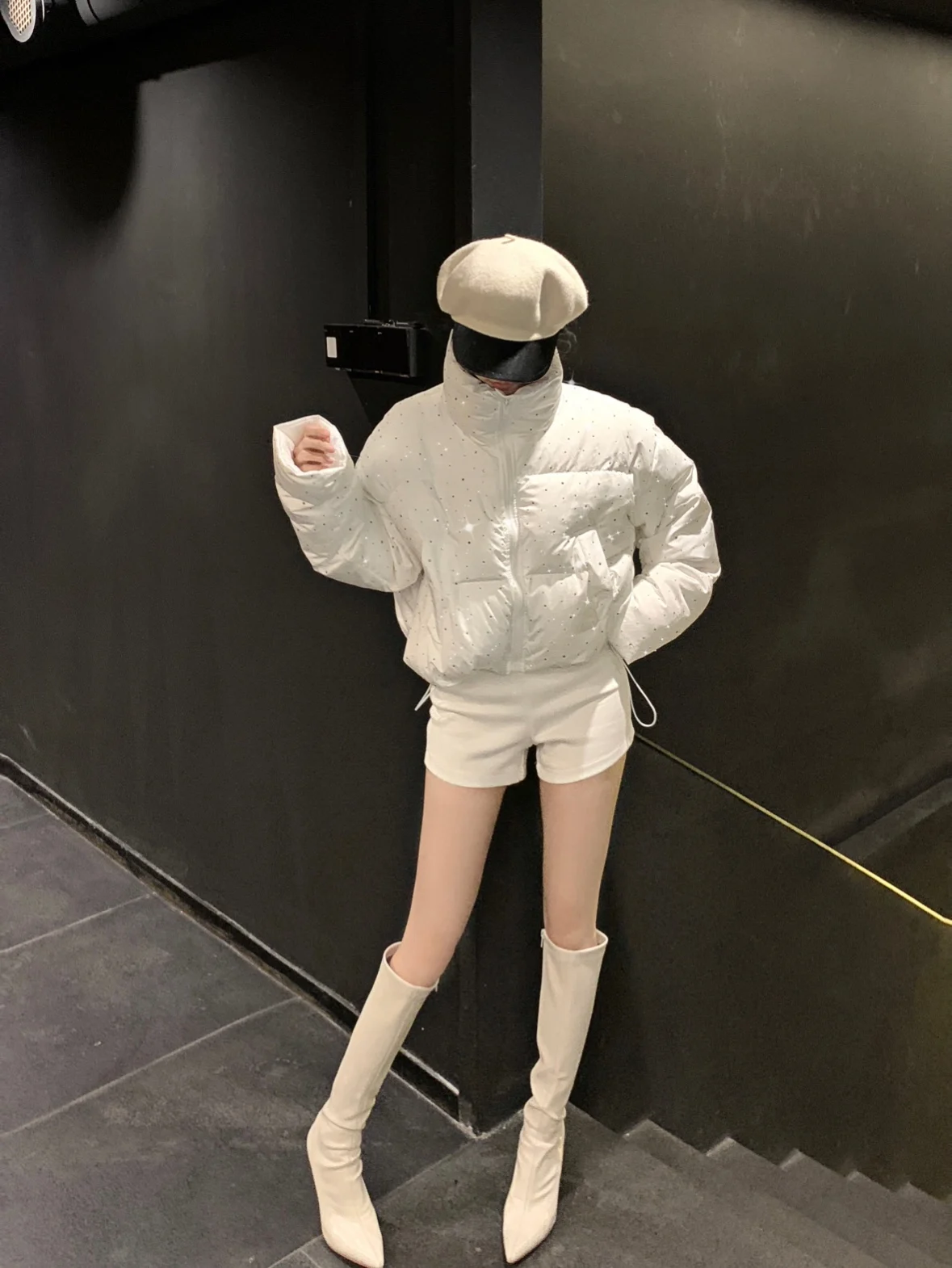 Women Autumn Winter Puffer Jacket New Short Parkas Coat Korean Fashion Stand Collar Bread Jacket Solid Outerwear