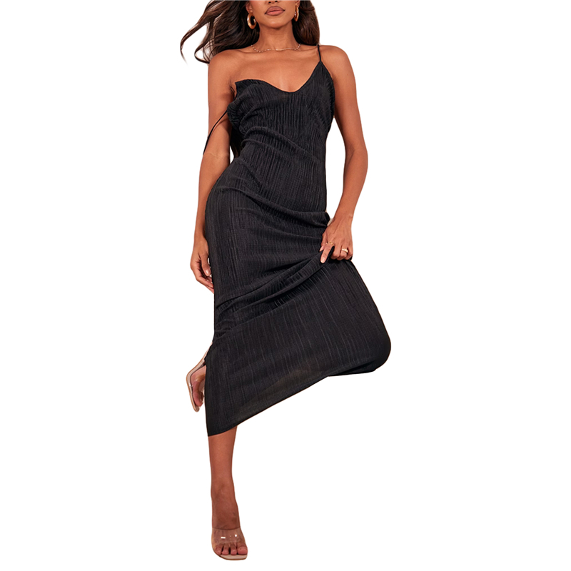 Pleated Dress for Women Floral/Tie Dye Print/Solid Color Spaghetti Strap Sleeveless Dresses Going Out Party Dresses