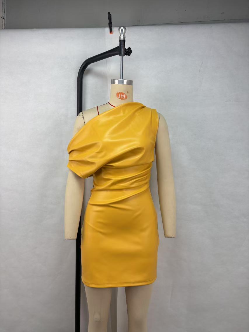 Crossbody Sheath Dress Women Clothing Sexy Nightclub Dress