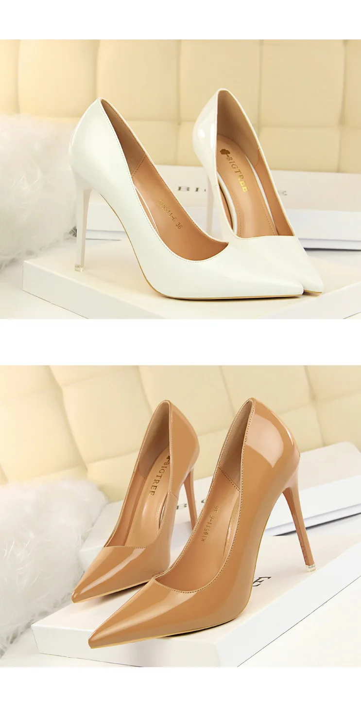 Shoes Patent Leather Shoes Woman Pumps High Heels Stiletto Heels 10.5 Cm Red Wedding Shoes Bridal Shoes Women Heels
