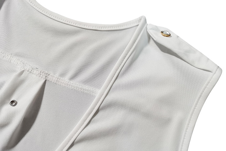 Summer High Waist Solid Color Casual Women Clothing V Neck Sleeveless Sexy Slim Fit Bodysuit