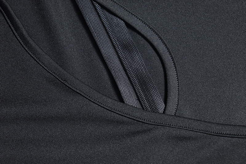 Elegant Women Wear Tight Fitting Solid Color Micro Elastic Jumpsuit Long Sleeved Trousers Hollow Out Cutout Mid Waist Thin Jumpsuit