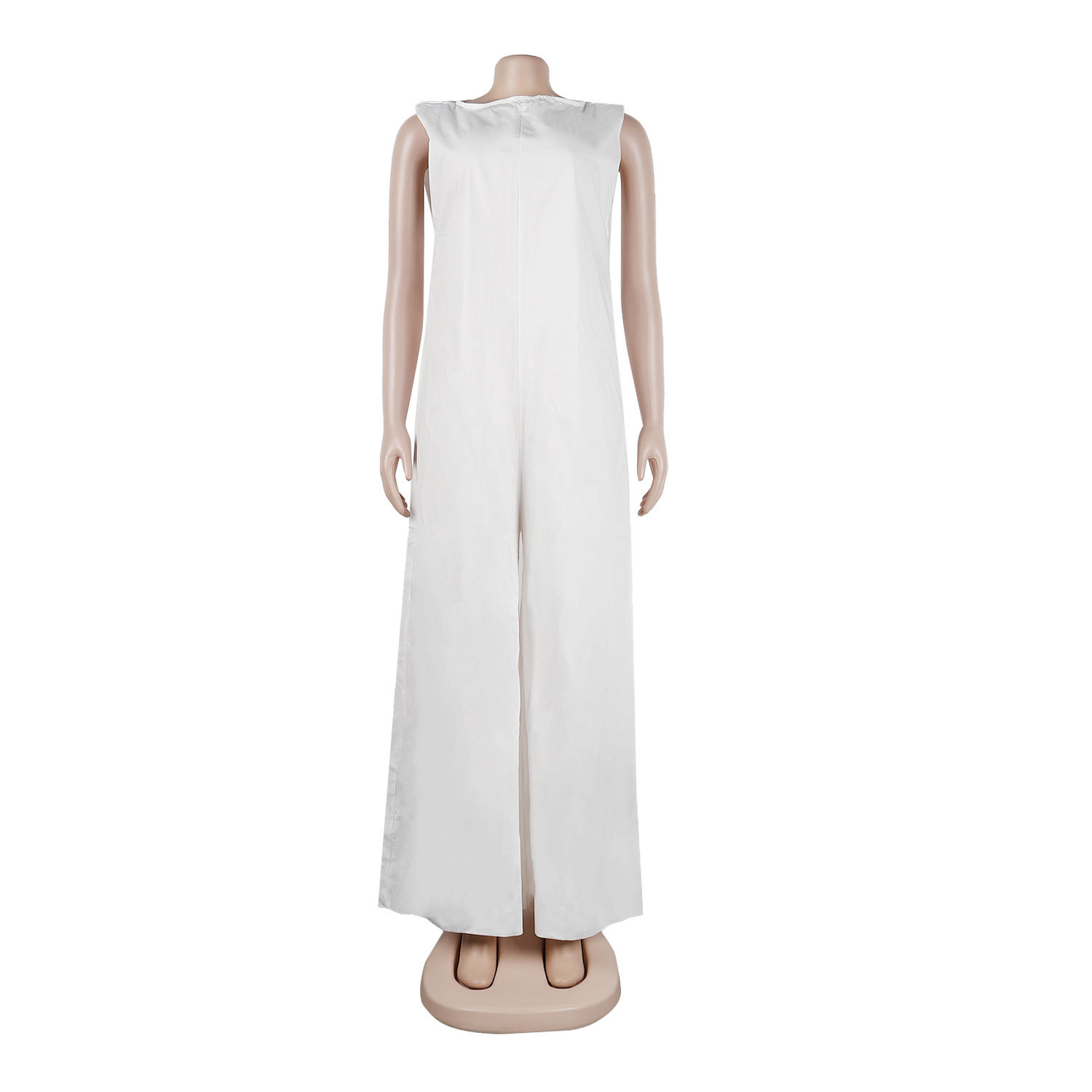Women Casual Solid Color Wide Leg Jumpsuit