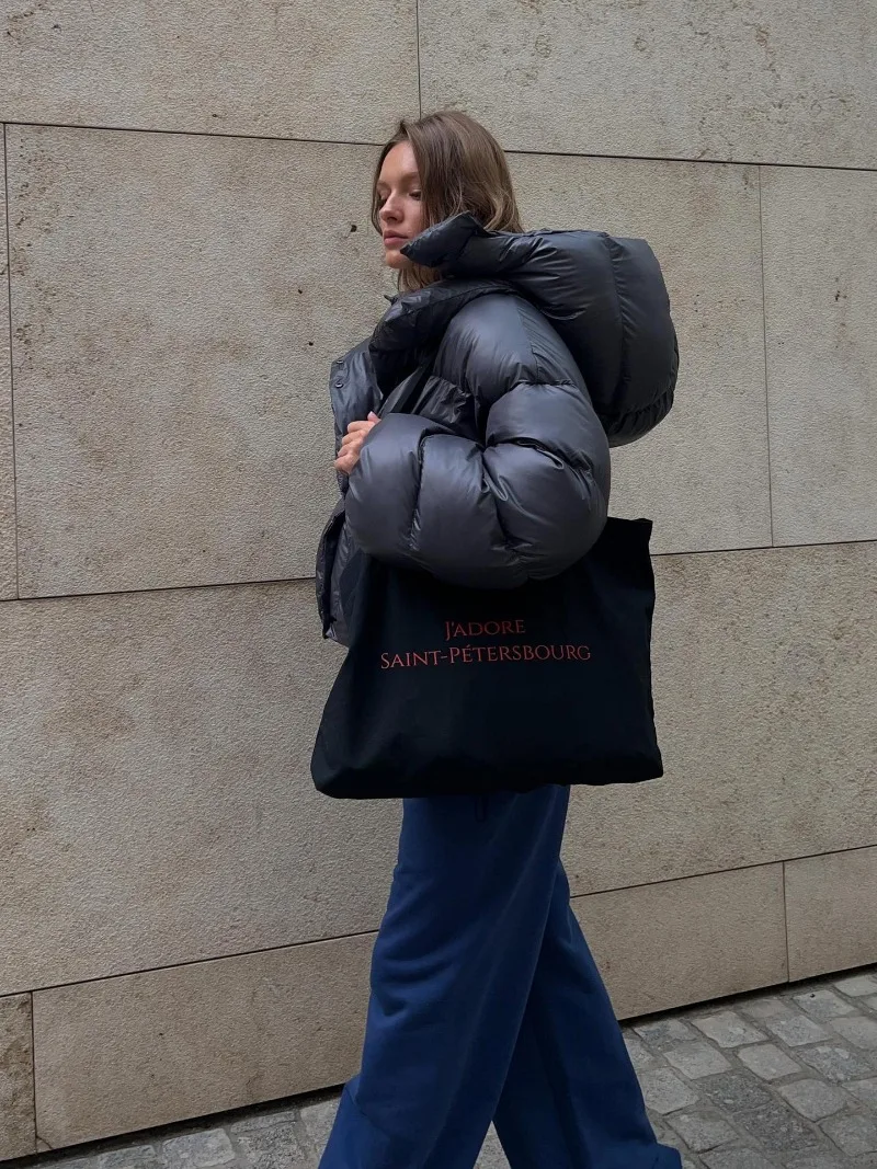 Thick Parkas Long Sleeve Top Women Autumn Winter Warm Coat Women's Street Fashion Hoodies Woman Cotton-padded Jacket 2025