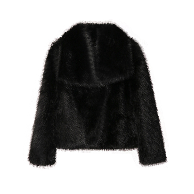 Chic Ins Blogger Brand Fashion Fake Fox Fur Jacket Coat Women Winter Luxury Design Big Collar Fur Coats Cool Girls Overcoat