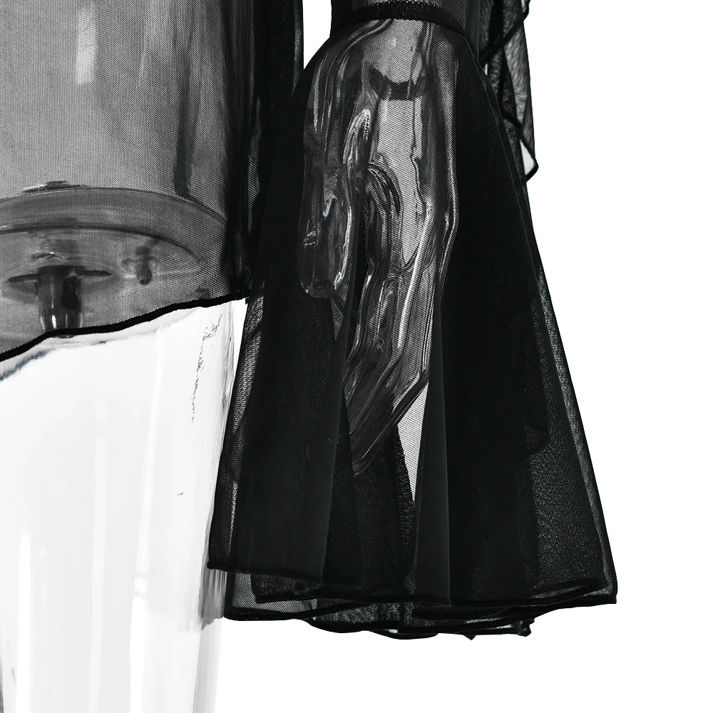 JULISSA MO Sexy See Through Mesh Women Dress Black Long Sleeve Spaghetti Strap Dress Female Summer Skinny Elegant Beachwear 2025