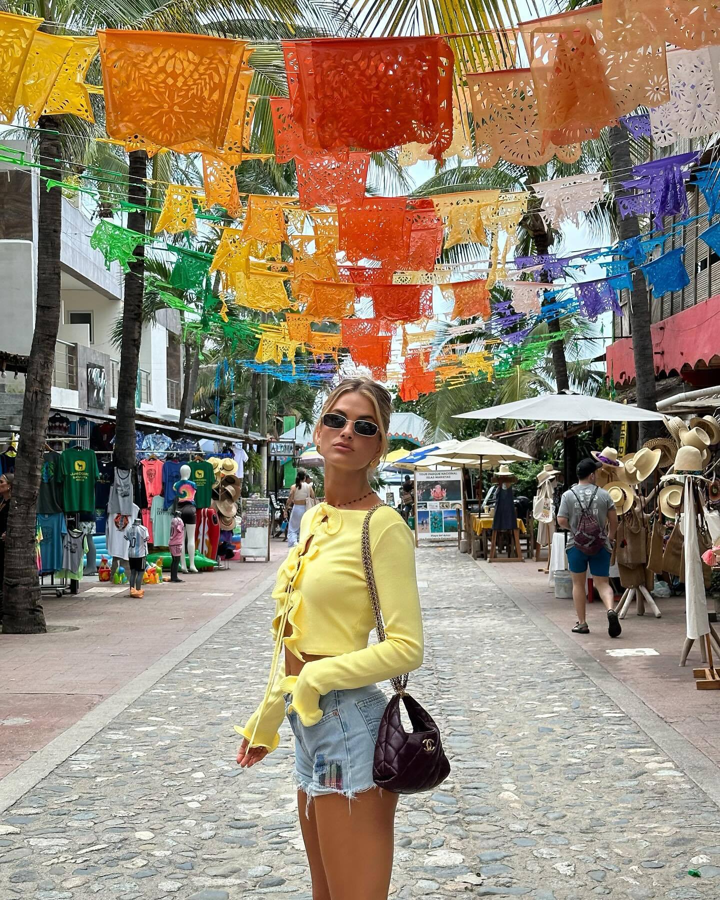 Spring Floral Edge Stitching Contrast Color Black Long Sleeve Knitted Cardigan Women Slimming Short Top Women