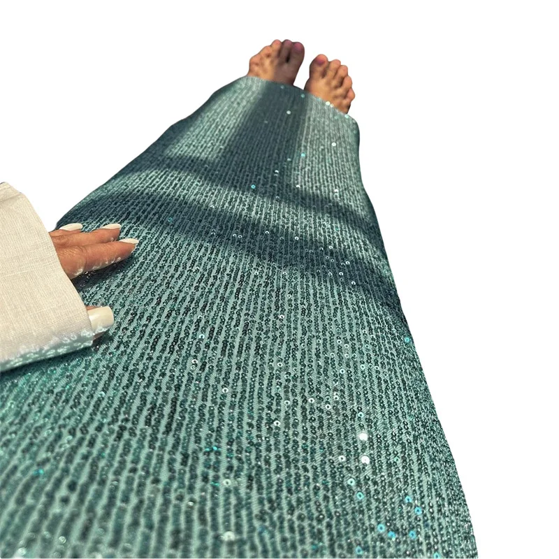 Sequin Long Skirts for Women Solid Color Elastic High Waist Skirt Fashion Elegant Ladies Evening Party Skirt Clubwear