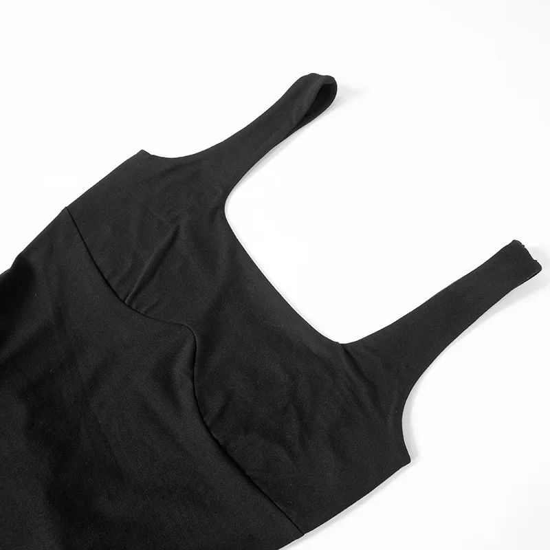 Folds Patchwork Mini Vest Dress For Women Slim Fit High Waist Beach Dress Sleeveless A-line Solid Party Female New Summer