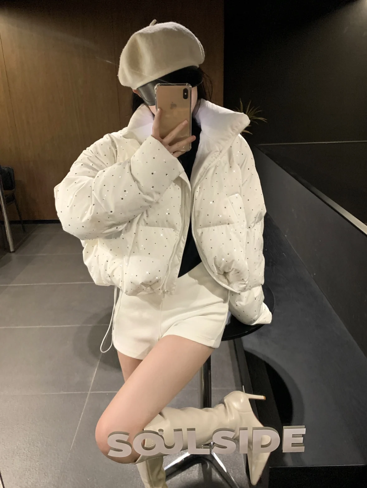Women Autumn Winter Puffer Jacket New Short Parkas Coat Korean Fashion Stand Collar Bread Jacket Solid Outerwear