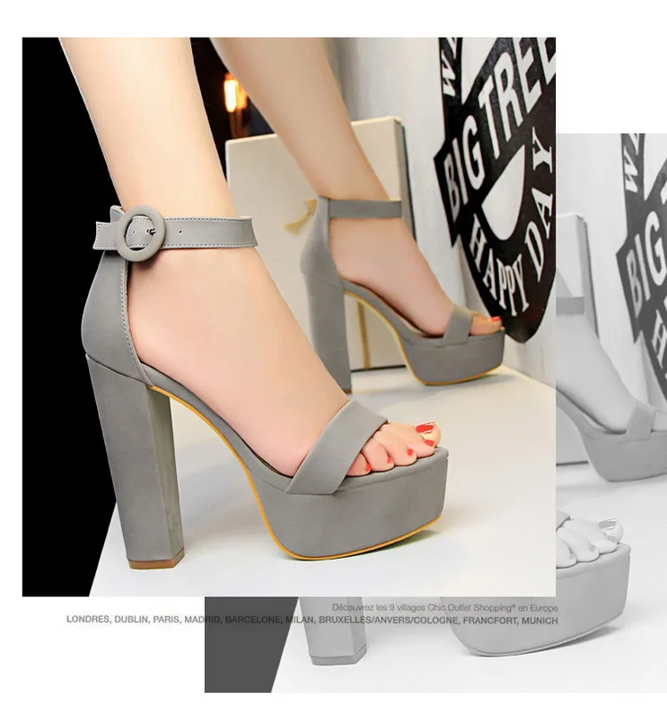 Elegant Sandals Women High Heels Pumps Super High Heel 13.5 Cm Sexy Women's Banquet Shoes Platform Heeled Sandals Summer