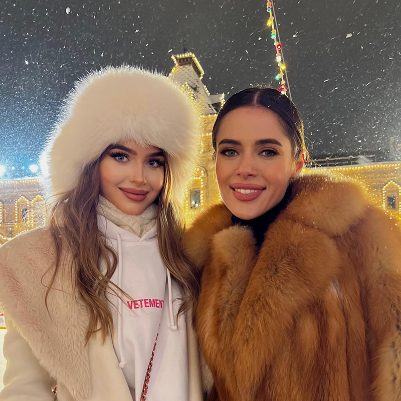 Winter Women Fluffy Furry Faux Fox Fur Bomber Hats Flaps Luxury Vintage Y2k Girls Warm Earflap Snow Ski Hat Caps Russian