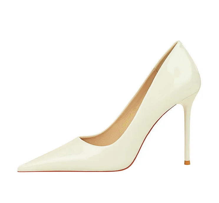 Shoes Patent Leather Women Pumps Sexy High Heels Pointed Lady Party Shoes Stilettos Women Heels Fashion Wedding Shoes
