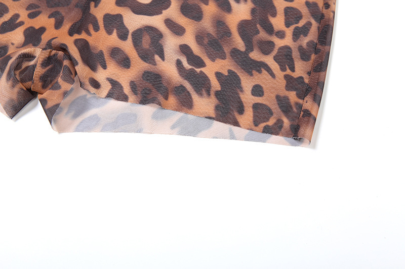 Summer Women Sexy Deep V Plunge Backless Halter Hip Lifting Leopard Print Jumpsuit