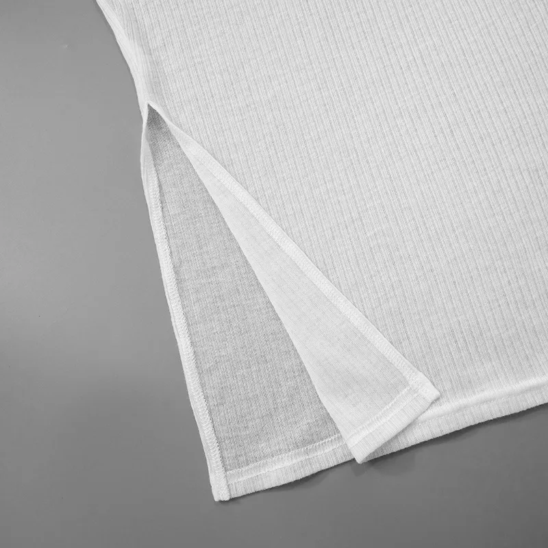 White Knitwear See-Through T-shirt Pullover Female Hollow Out Slim Loose Long Sleeve Casual Tee Women Patchwork Top Tee