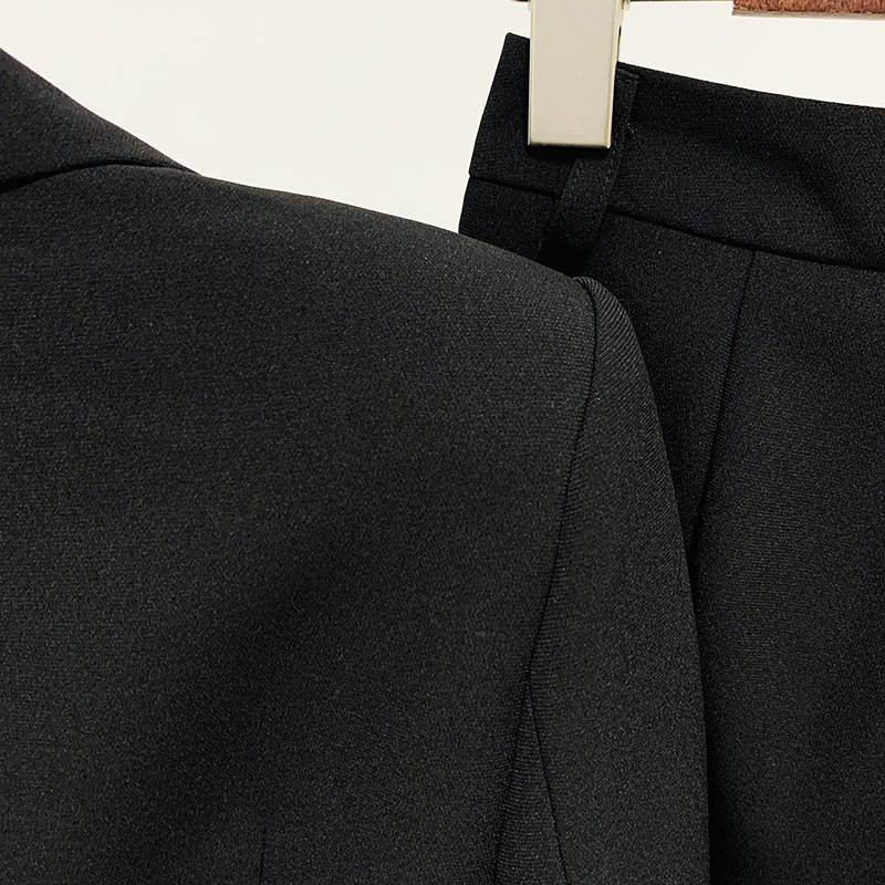 One Button Cloth Cover Mid Length Suit Bell Bottom Pants Suit Two Piece Suit