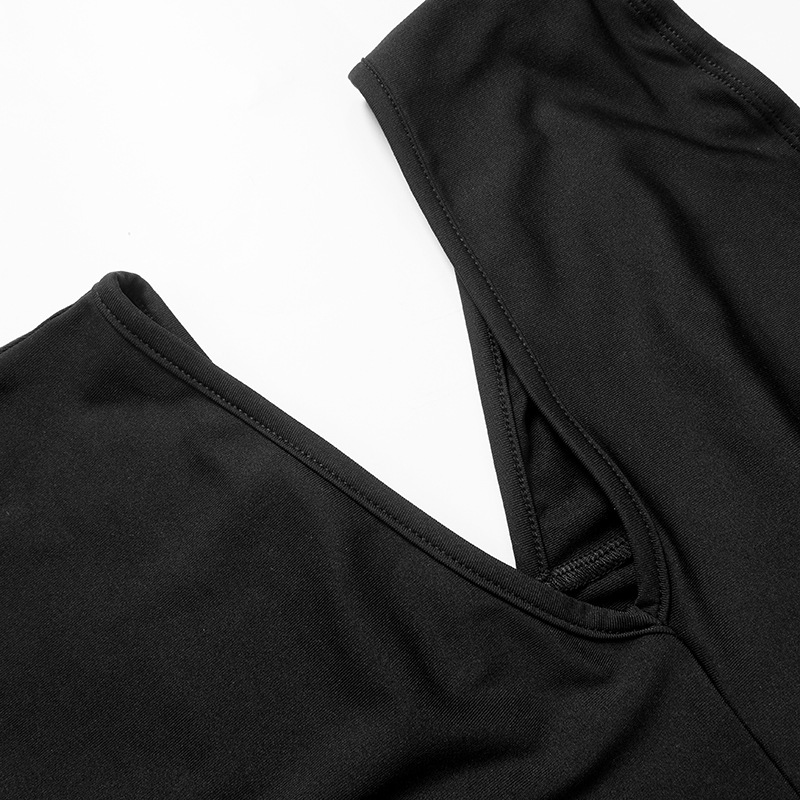 Cash Design Black Tube Top Waist Baring Slim Fit Slimming Long Jumpsuit for Women