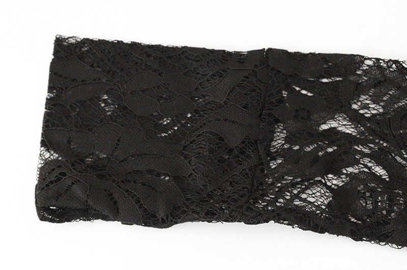 Dress Elegant Cushion Hollow Out Cutout Shoulder Lace Stitching Minority Spring Autumn Sexy Short Dress