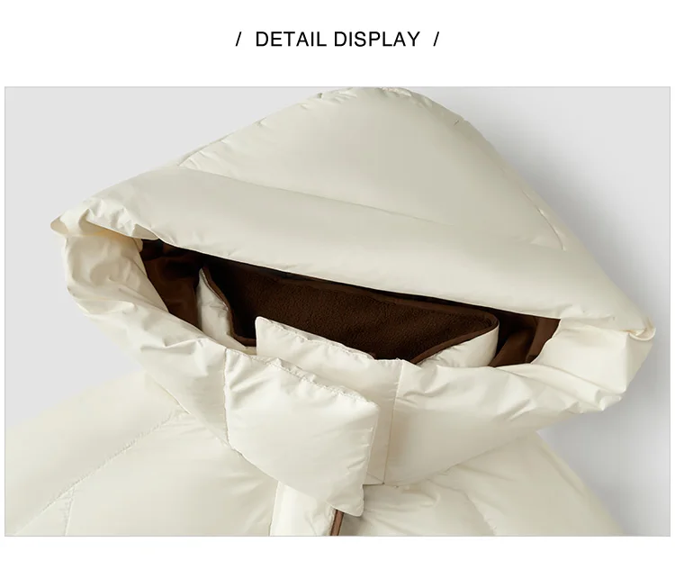 Down Jacket Women Loose Contrasting Colors New Winter Hooded Puffer Jacket Trendy Personality Fashionable