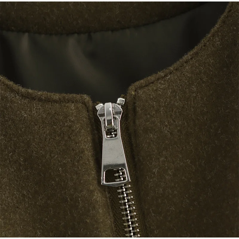 Street Zipper Waistcoat For Women Zipper O-neck Sleeveless Thick Warm Vest Top Female 2025 Spring Lady All-matching Outwear New