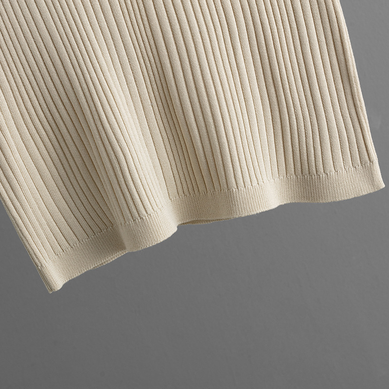 Summer Inner Wear Women round Neck Sleeveless Top Knitted Two Piece