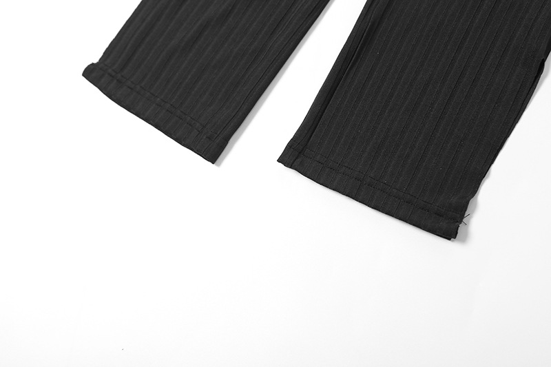 Fall Women Clothing Sexy Thread Tied High Waist Trousers Casual Tight Jumpsuit