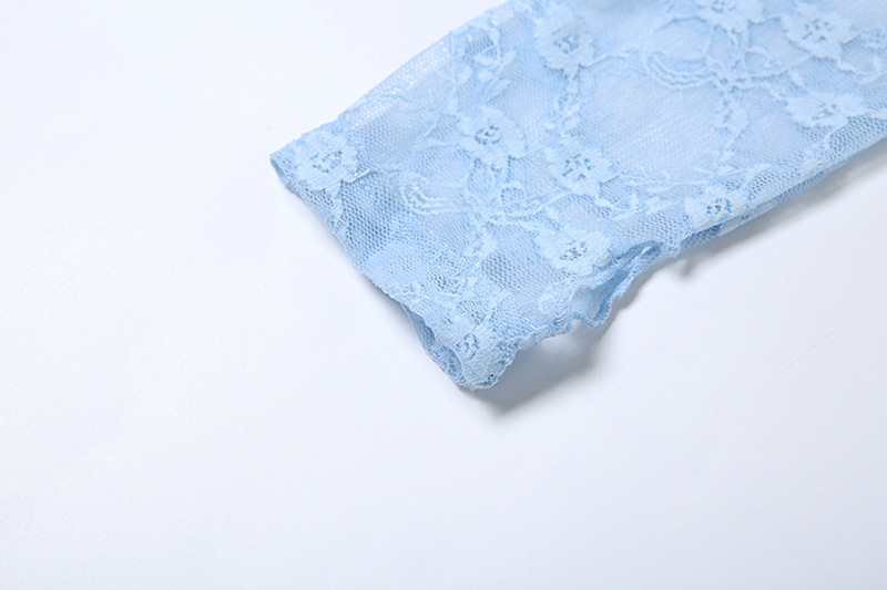 Spring Sexy See through Hollow Out Cutout High Waist Jacquard Tight Long Sleeve Lace Jumpsuit Women