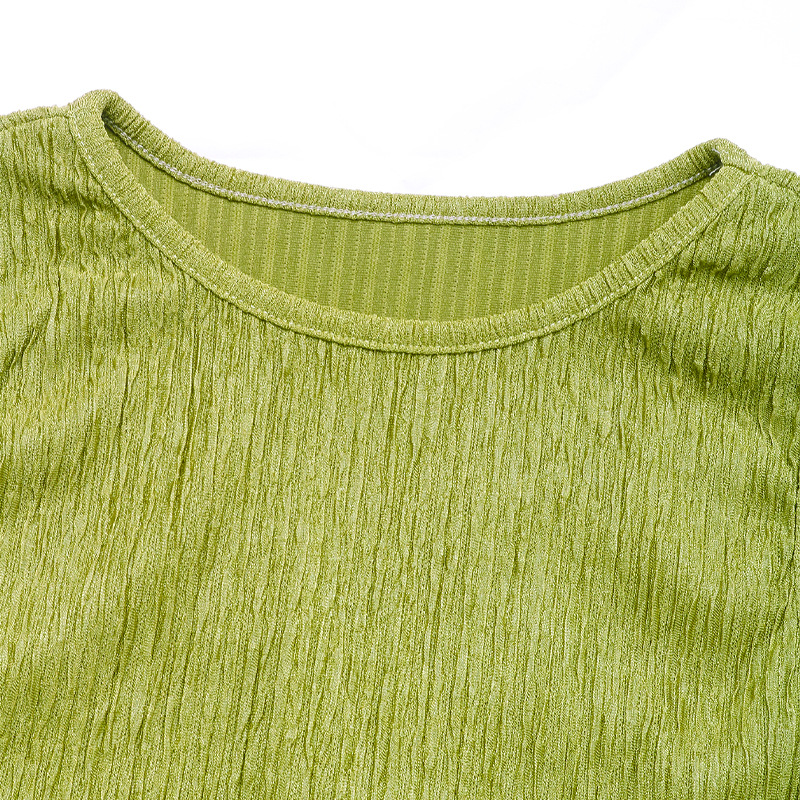 Women Pleating Texture Split Summer Sleeveless Vest Two Piece Set