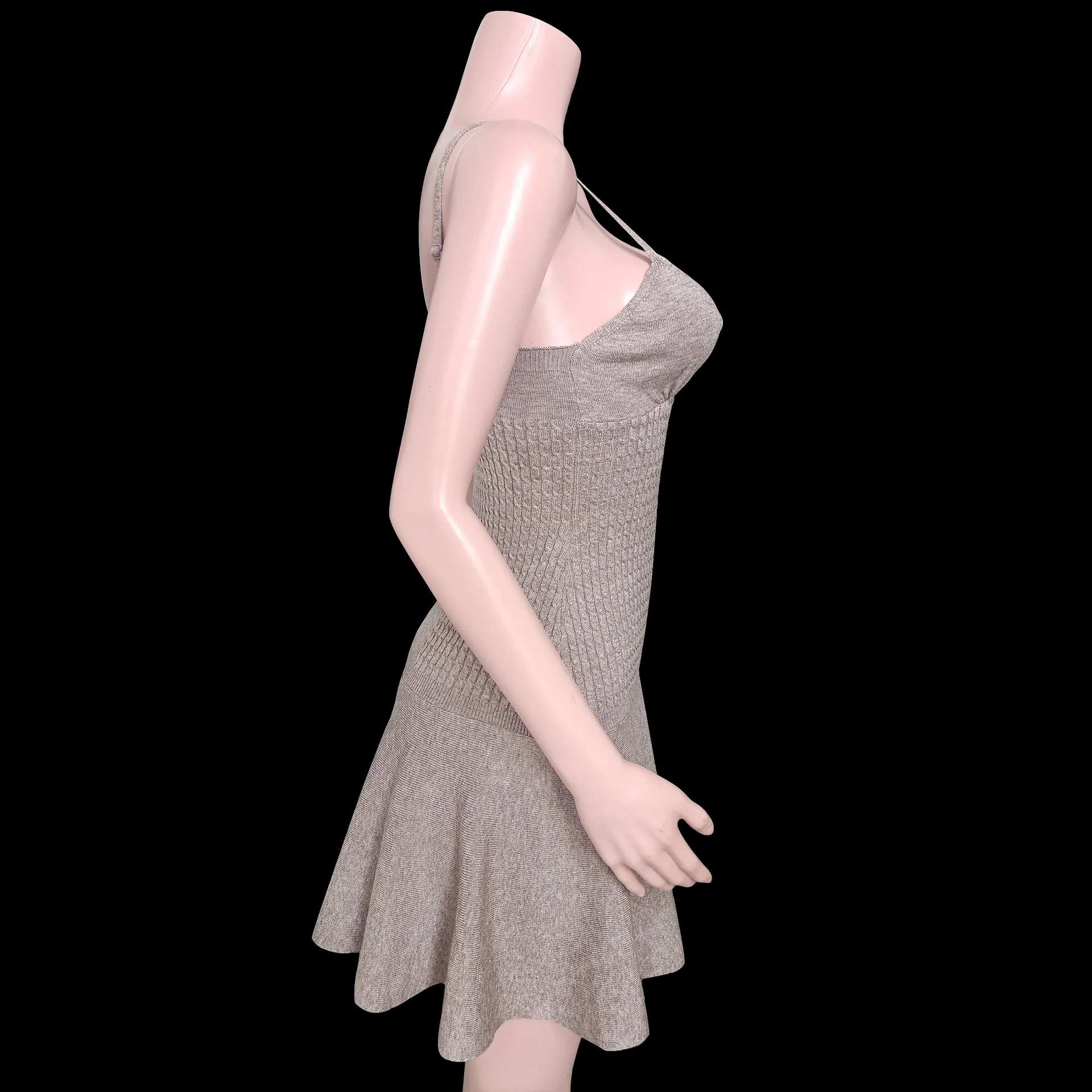 Halter Floral Ribbed Knit Mini Dress For Women Folds Summer Sexy Sleeveless Dress Solid Y2K Female Slim Fit Party Dress