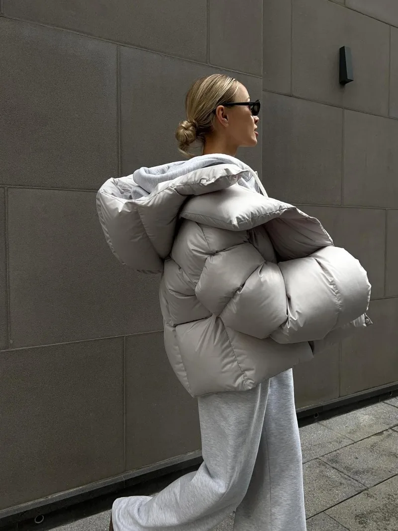Thick Parkas Long Sleeve Top Women Autumn Winter Warm Coat Women's Street Fashion Hoodies Woman Cotton-padded Jacket 2025