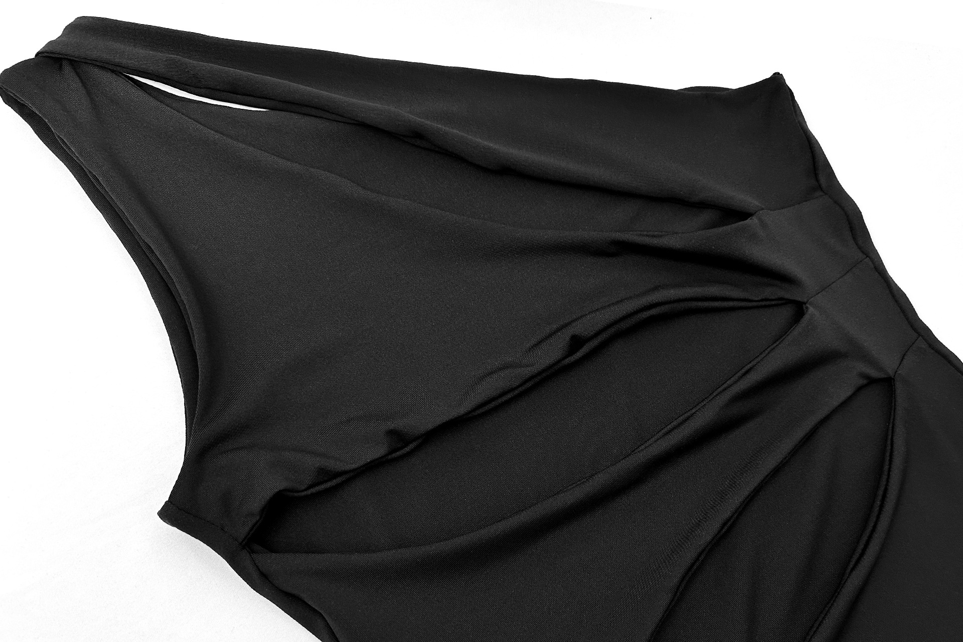 Arrival One Shoulder Sleeveless Dress Autumn Sexy Oblique Shoulder Hollow Out Cutout Sheath Dress