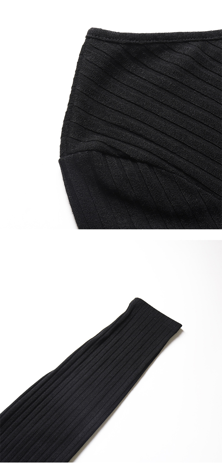 Sexy Black Sloping Shoulder Dress Oblique Shoulder Long Sleeve Hip Slim Fit Slim Backless