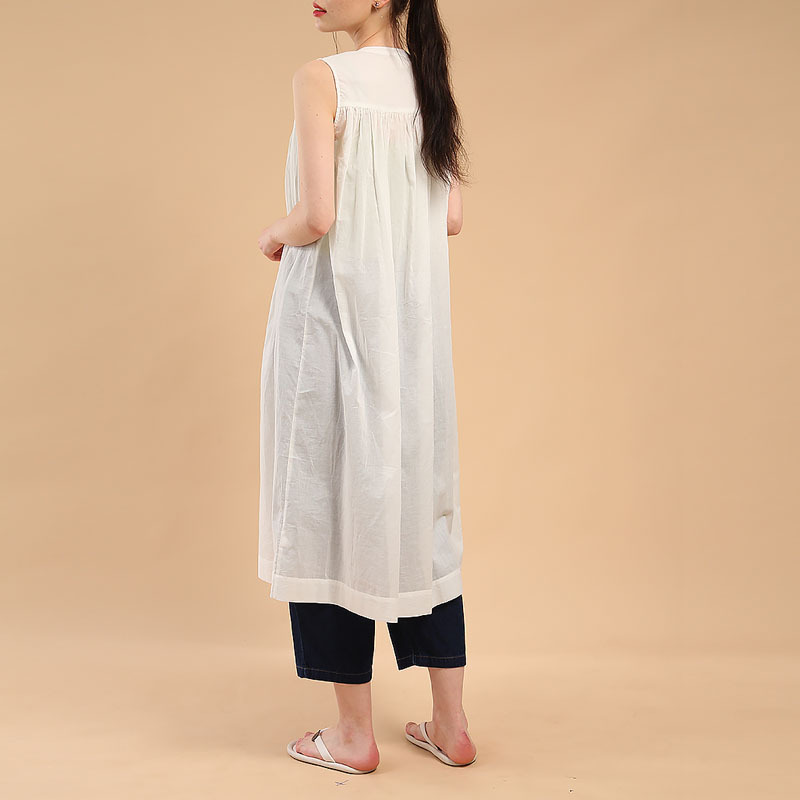French Pleating Dress Summer Western Paris Yarn Loose Large Dress A Line Dress Can Be Used as Blouse