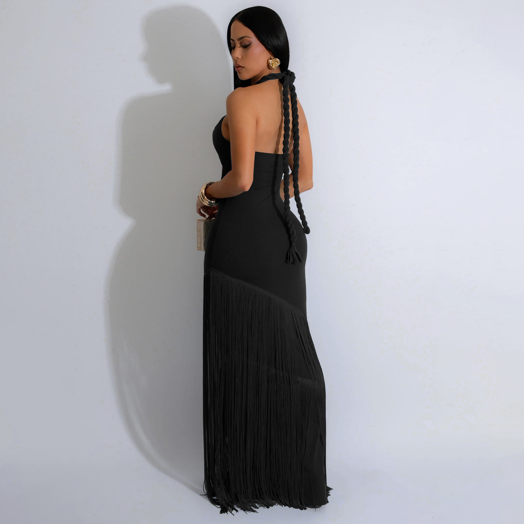 Sources Women Clothing Summer Popular Dress Tassel Stitching Tube Top Bandage One Piece Dress
