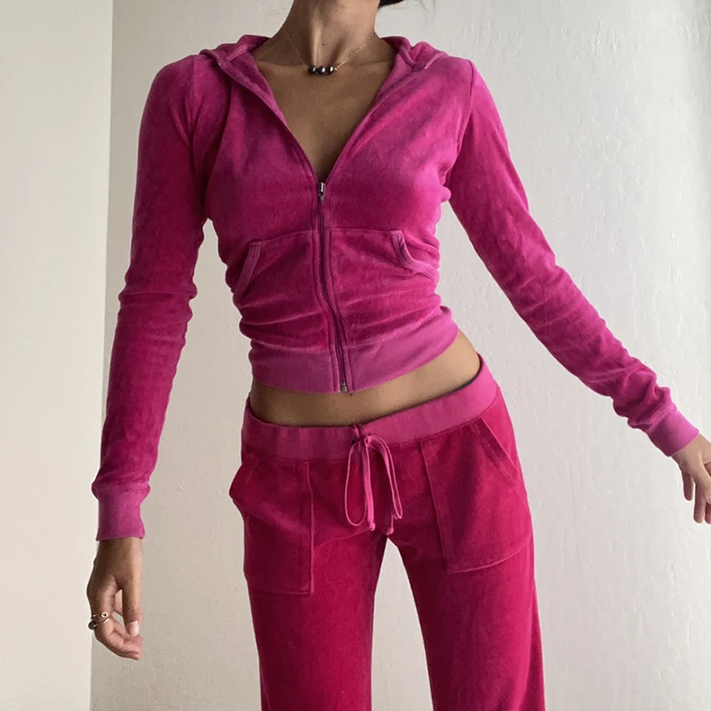 Casual Velvet Crop Top Winter Jacket Women Green Pink Zip Up Hoodies Coats Ladies Fashion Skinny Overcoat Streetwear