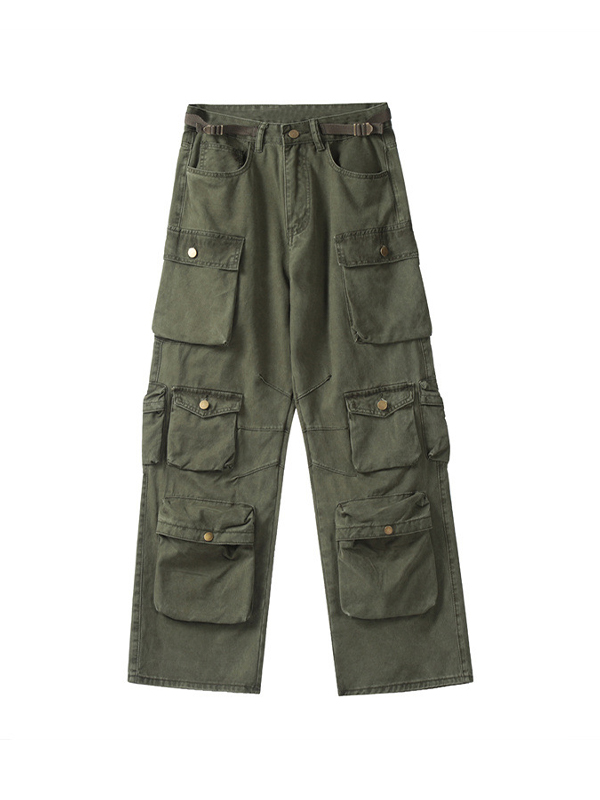 Multi Pockets Vintage Baggy Cargo Jeans