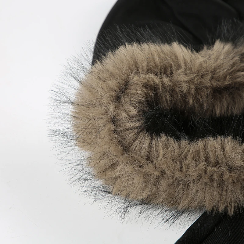 Y2K Fur Trim Hoodie Cardigan Women Basic Black Slim Cropped Jacket 90s Vintage Winter Zipper Coat Harajuku Streetwear