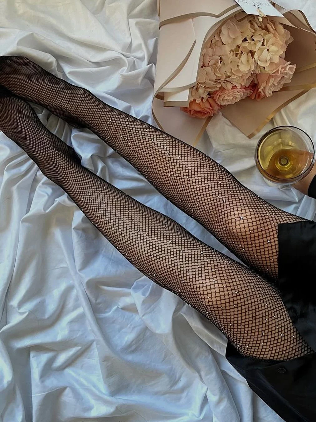 Shiny Hollow Out Fishnet Stockings Women's Sexy Tights Skinny Club Night Patchwork Party Looks Female Leggings Summer 2025