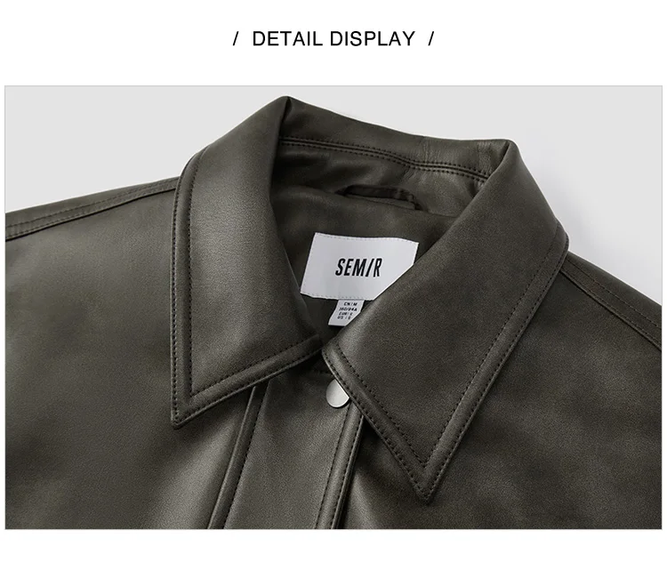 Coat Women Collar Loose Cool Style High Street Autumn New Retro Textured Cool PU Leather Jacket