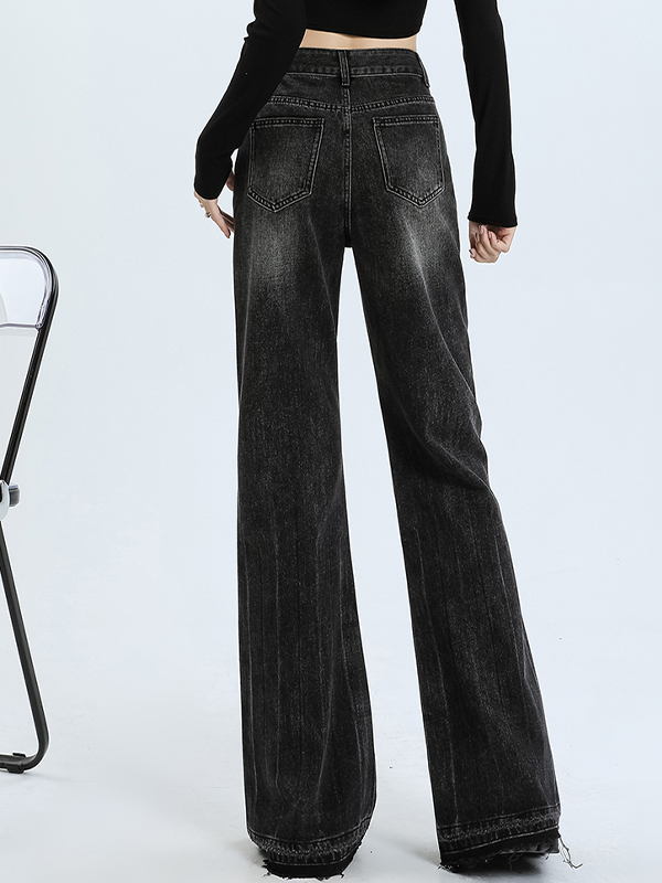 High waist loose fit not clinging to the legs Flare Jeans