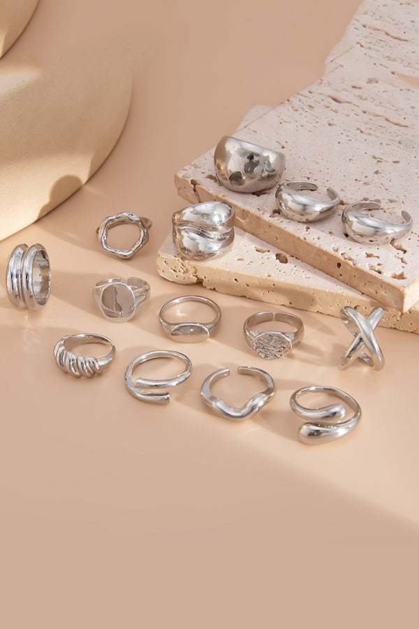 Geometric Cross Open Ring