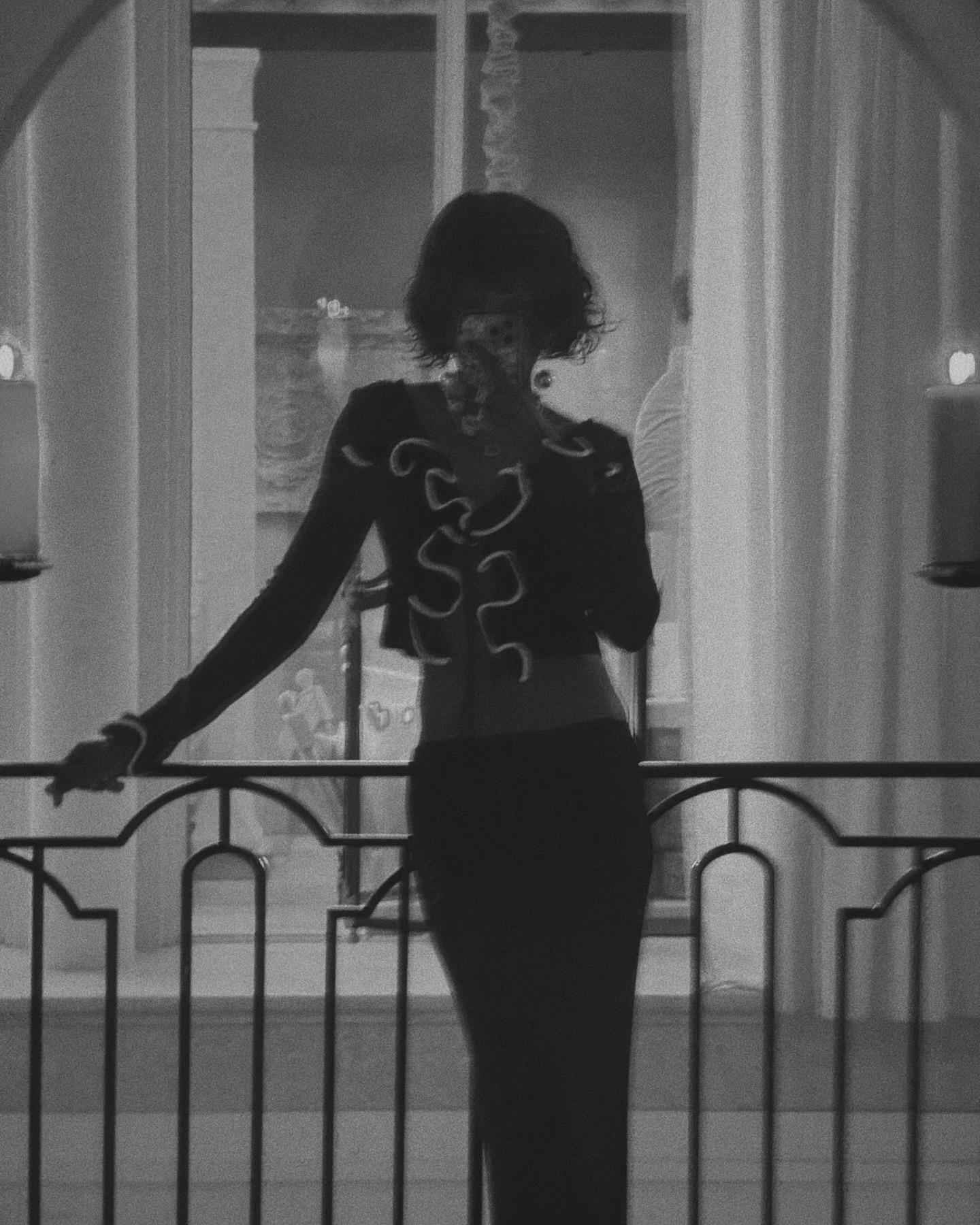 Spring Floral Edge Stitching Contrast Color Black Long Sleeve Knitted Cardigan Women Slimming Short Top Women