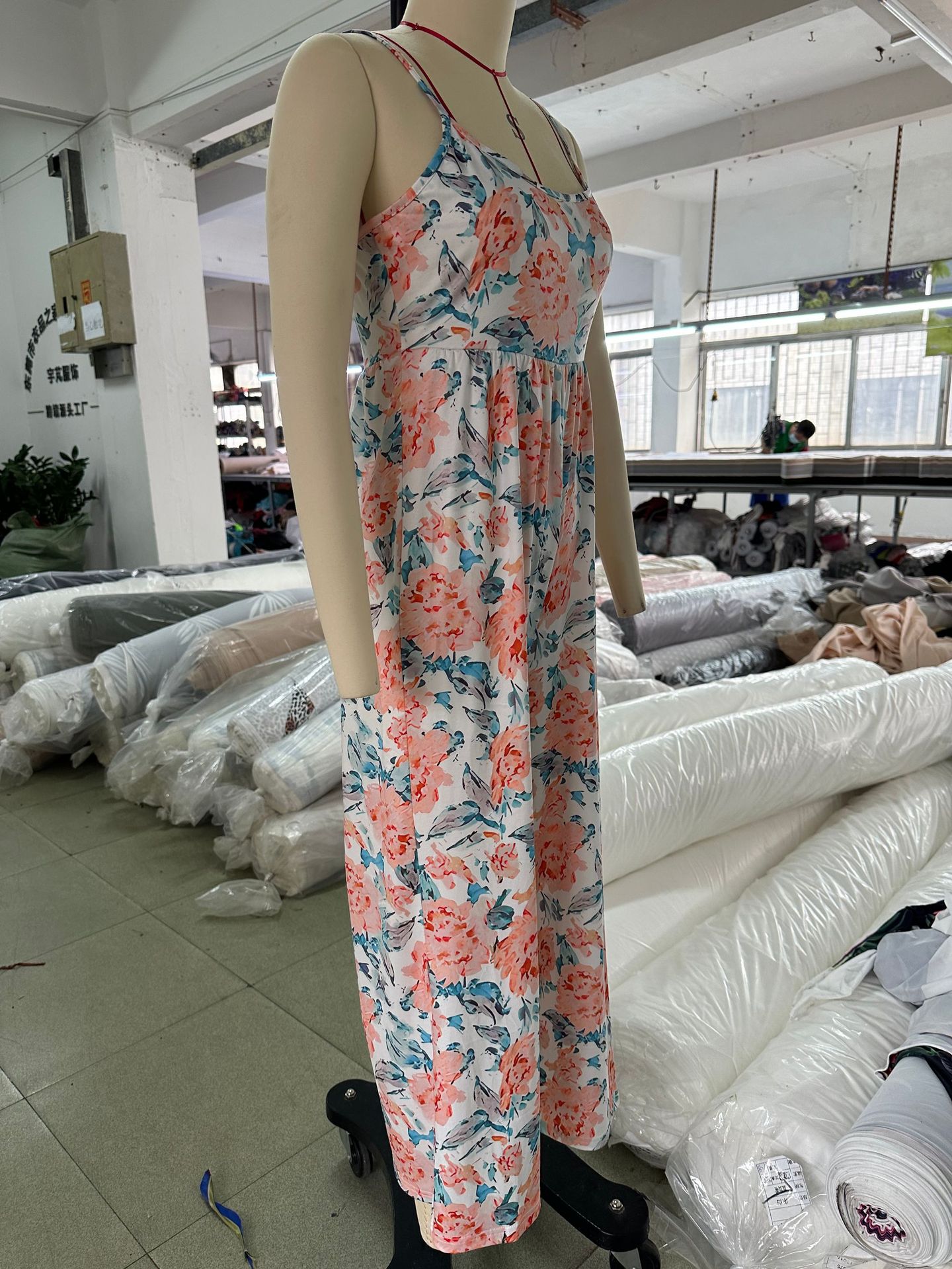 Summer High Waist Wide Leg Jumpsuit Women Floral Strap Backless Jumpsuit Women