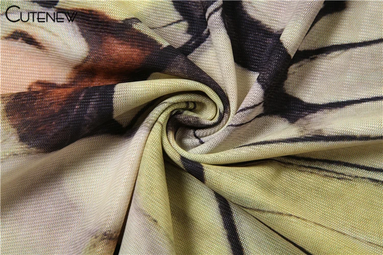 Mesh Women Tops Butterfly Printed Fashion Incline Shoulder Ribbons Sheer Thin Fitness T-shirts Female Summer Street Tees