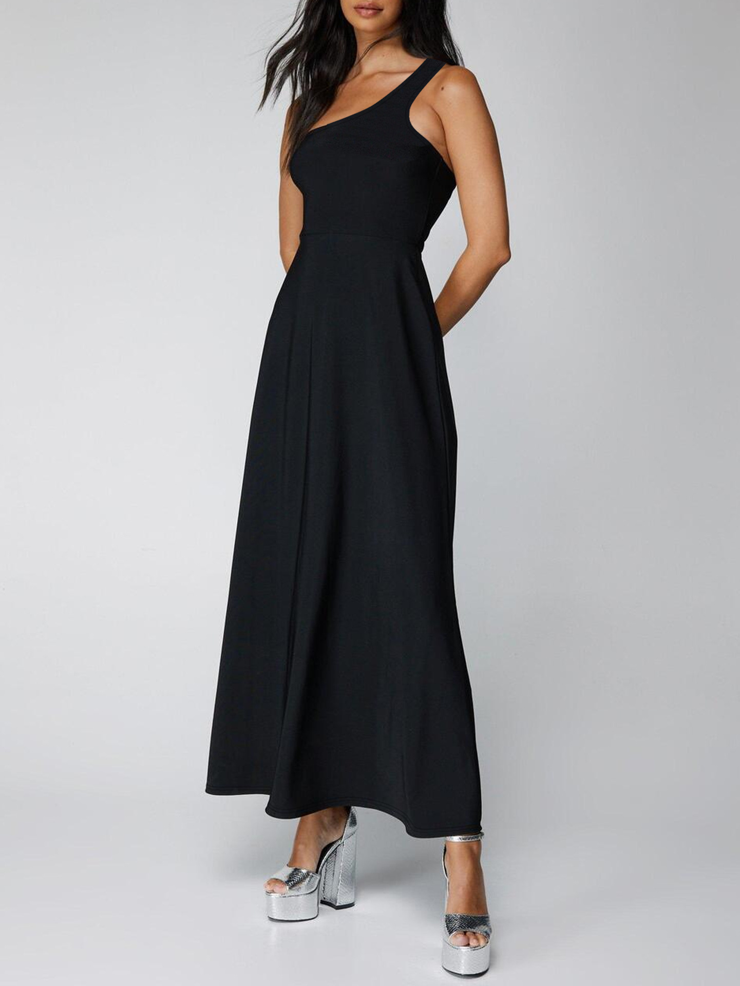 Wal Mart Spring Summer Sexy High Elastic Solid Color Women Dress Women Clothing