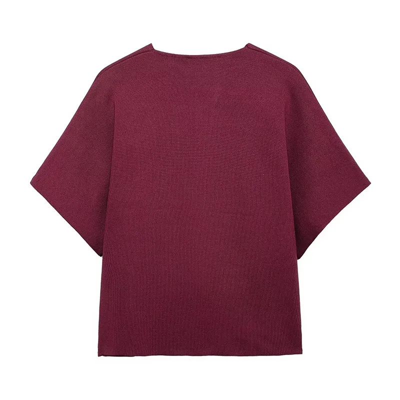 Fashion Knitted Vest Top for Women Short Sleeve V-neck Buttons Loose White Waistcoat Cardigan Female Autumn New in Outwears